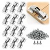 12-Piece No-Drill Slot Ball Bearing Door Hinges Set with 48
