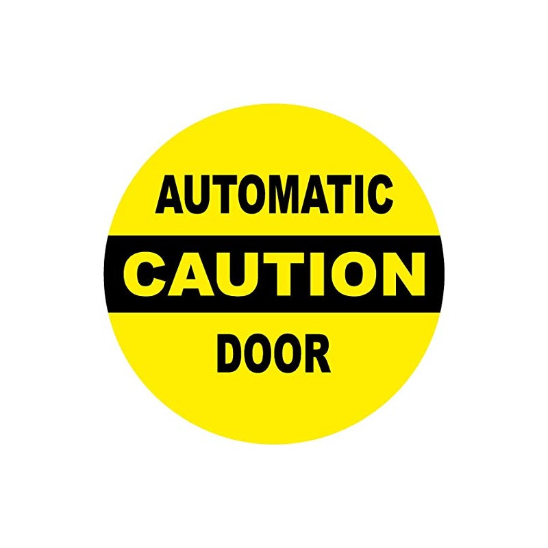 Caution Automatic Door Window Parking Warning Danger Sticker Decal (2")