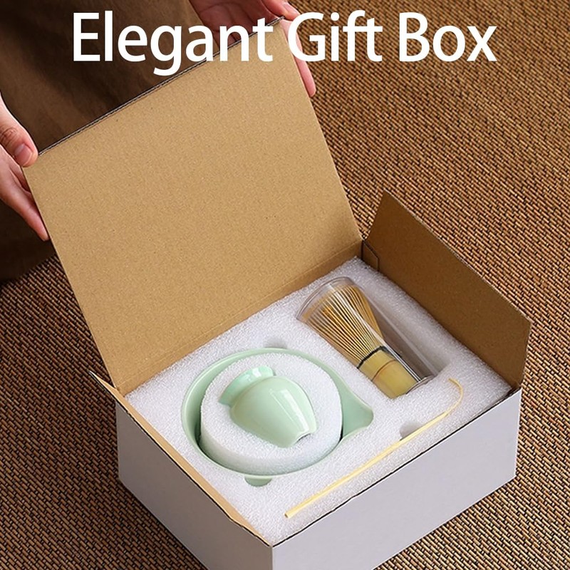 BEALIFE Complete Matcha Tea Ceremony Kit 4 Pcs Includes Matcha