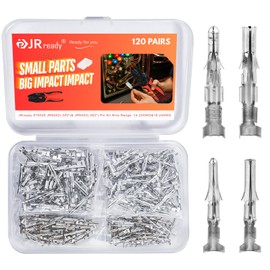JRready ST6526 120Pairs Pin Connector Kit 093" 062" Pins Wire Electrical Automotive Male and Female Terminals Pin Socket 14-20AWG 18-24AWG Molex Standard Molex Connectors 3.68mm/5.03mm Pitch