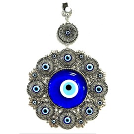 XXL - Evil Eye – Mandala Design 2 - Good Luck Charm Talisman/Amulet/Ornament for Protection, Prosperity, Wealth, Blessing, Bring Attraction for Financial Success and Love, Hanging Decor