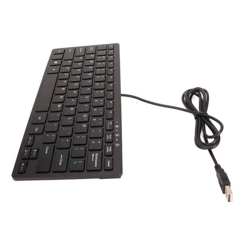 USB Wired Keyboard 78 Keys Ultra Thin Mini Portable Anti