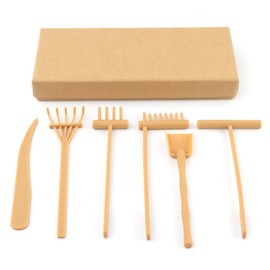 Plastic Mini Zen Garden Rake Tools, Zen Garden Tool Set Zen Garden Rake DIY Rock Sand Garden Tools for Home Office Table(Size:6Pcs/Set)
