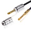 Cleqee 8pcs 24K Gold Plated Banana Plug Screw-in Solderless Terminal
