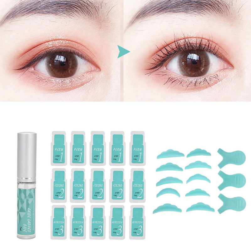 Eyelashes Perming Kit Reusable Eyelash Silicone Patch Curling Set Eyelash