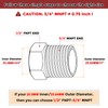 Kozelo 2pcs 3/4" Female NPT to 1/2" Female NPT Solid