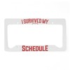 CafePress I Survived My Husband Aluminum License Plate Frame, License