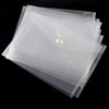 4 x Clear A5 Popper Stud Wallet Envelopes Plastic Document