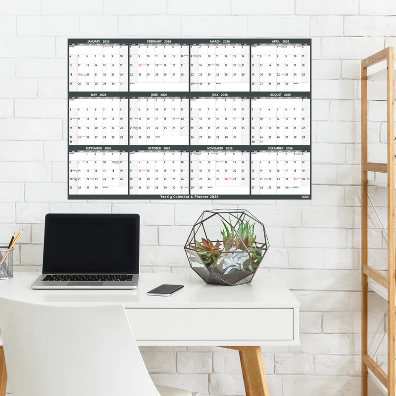 2026 Dry Erase Calendar – Large Yearly Wall calendar 2026,
