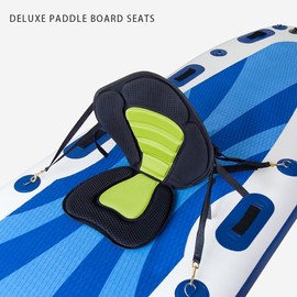 Kayak Seat Universal Padded Canoe Seat with High Back Support,Adjustable Straps & Detachable Storage Bag,Comfortable Backrest for Fishing Boats,Paddleboards,Kayaks & SUPs (Green)