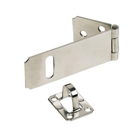 Hardware Solutions - Safety Hasp & Staple for Securing Outhouses, Garden & Shed Gate - Stainless Steel SS304 Grade - Marine Grade - 90mm (3.5") - Fixings Included