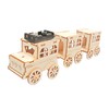 Kisangel Wooden Train Construction Kit DIY Puzzle for Unfinished Wood