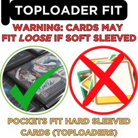 Premium Top Loader Binder for 288 Cards - 9 Pocket Double Sided Easy Flip Pages - Zipper-Enclosed Ringless Toploader Binder (Scratch Resistant, Black Interior, 2-Pack 288 Cards)