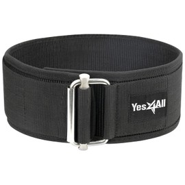 Yes4All Durable and Comfortable Workout Belt - Perfect Self-Locking Weight Lifting Belt For Women and Men for Squats, Deadlifts, and More