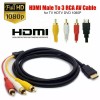 1080P HDMI Male To 3 RCA Video Audio AV Component