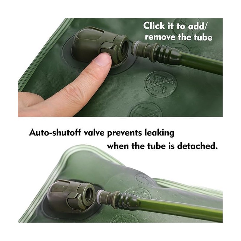 XZSUN Foldable Hydration Bladder, 1L-2L-2.5L-3L Water Bladder Leak-proof Water Bag