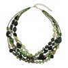 Bocar Multi Layer 5 Strand Statement Collar Beaded Necklace for