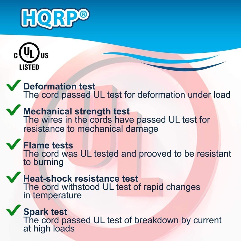 HQRP AC Power Cord Compatible with Dyson DC33 Upright Vacuum
