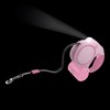 Ultra Pink Extendable Dog Lead 5m with LED Light &