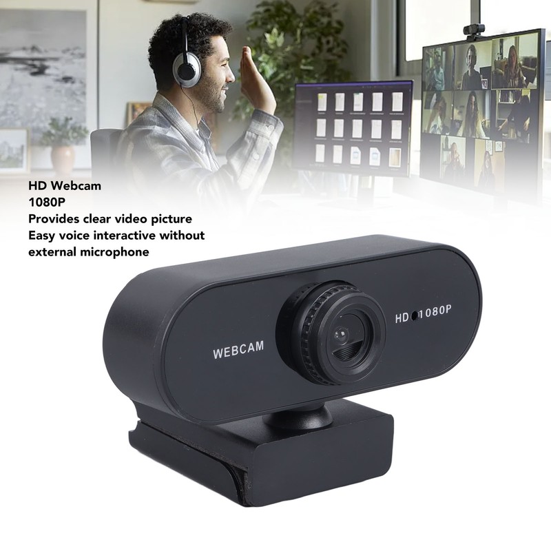 Computer Camera with Microphone 1080P Clear Video Picture Voice Interactive