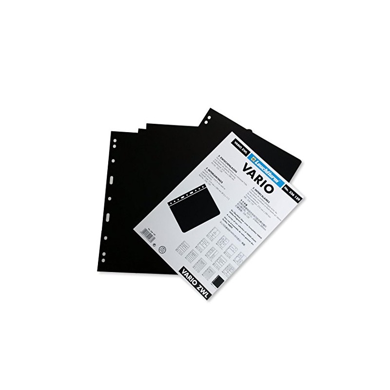 Lighthouse (336139) plastic covers, Vario, interleaf, black