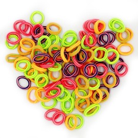 Mythya Ligas para el Cabello Elásticas 100 Piezas, Ligas Cabello Mujer, Cintas para el Cabello de Colores, Accesorios de Corbatas para el Cabello para Niñas y Mujeres