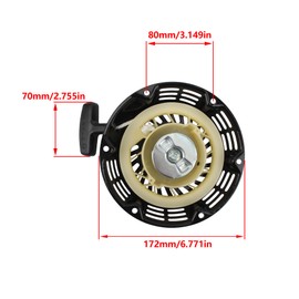 PowerMotor Pull Start Assembly with Replaces Pull Rope Handle Replacement for 212cc 6.5HP GX160/GX200 Engine 212cc 196cc 224cc 208cc Go Kart Generator Lawn Mower Parts 28400-ZH8-013ZA -Black