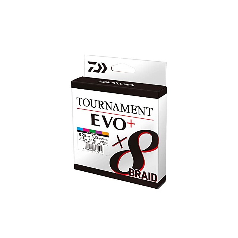 Daiwa Tournament x8 Braid EVO+ 0.30 mm, 23.4 kg/51.6 lbs,