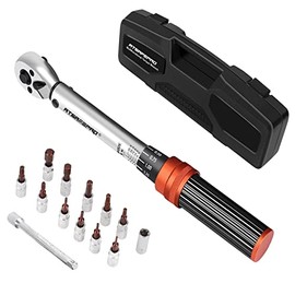 ATsafepro Bicycle Torque Wrench Set 5-25 Nm, 1/4 Inch Drive Click Torque Wrench Set with Dual Direction Adjustable 72 Tooth for Bike and Motorcycle Maintenance