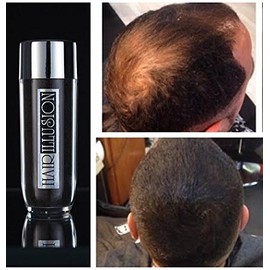 Hair Illusion Dark Brown Real Hair Fibers for Thinning Hair - 100% Natural Texture, Non Synthetic Hair Fibers - Bald Spot Cover Up for Women & Men - 18 Gram