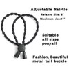 AICILY Afro Puff Drawstring Ponytail Ties Adjustable Length Hairband for