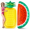 Inflatable Pineapple and Watermelon Pool Float - 2PCS Pool Floats,