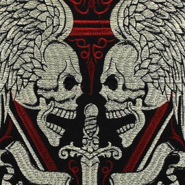 Large Embroidery Skull Wings Sword Patches Iron On Motorcycle Biker Badge Vest Jacket Back Applique 1 Piece