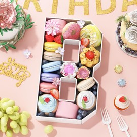 BABY Charcuterie Board Letters Fillable, BABY Cardboard Letters for Charcuterie, White BABY Letters for Baby Shower Gender Reveal Birthday Decoration, BABY Letter Tray for Food Chocolate Cupcake Candy