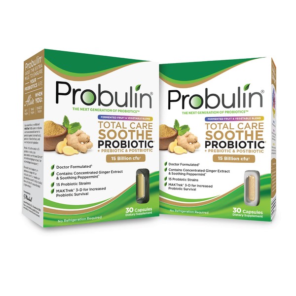 Probulin Total Care Soothe Probiotic, Supplement for Digestive Support, 30