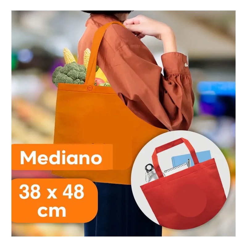 Grupo Eje 100 Bolsas Mediana Reusable Publicitaria Ecológica