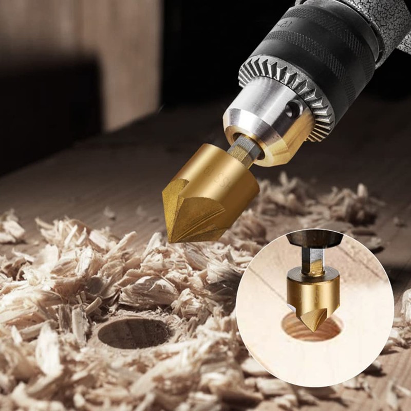 Countersunk Drill Bit, 0.2 - 0.7 inches (6 - 19