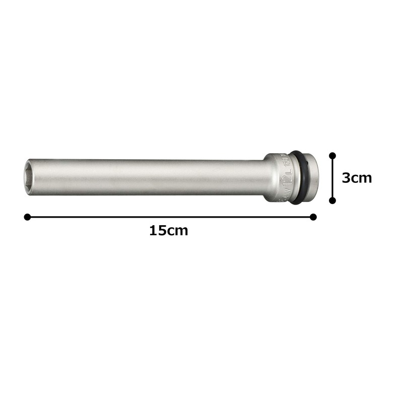 TONE 4NV-12L150 Ultra Long Socket for Impacts, 0.5 inch (12.7