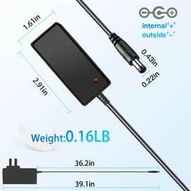 5V 2A Power Supply 10W 100-240V AC/DC Adapter, 5Volt 2Amp 1500mA 1000mA Power Converte with 5.5mm x 2.5mm/2.1mm DC Plug for TV Box LED Strip Lights Speaker Camera Router and More 5v Devices