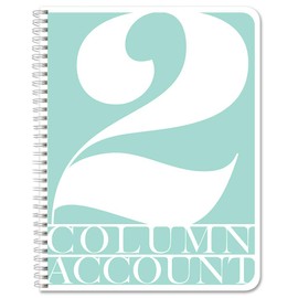 BookFactory 2 Column Ledger Book/Account Book/Accounting Ledger/Notebook Two Columns Columnar Accountant Book Format - 100 Pages, 8.5'' x 11'', Wire-O (Made in USA)