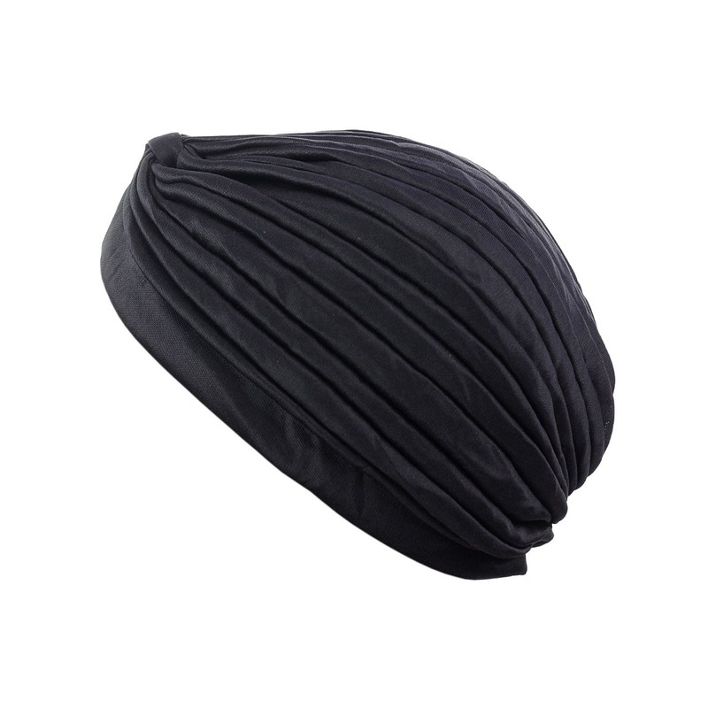 NYFASHION101 Women's One Size Classic Turban Headband MK5016-Black