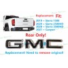 Auto GMC Rear Tailgate Chrome Black GMC Emblem GMC Sierra