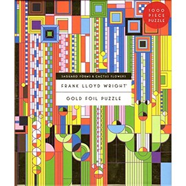 Saguaro Forms & Cactus Flowers by Frank Lloyd Wright 1000 Piece Gold Foil Puzzle