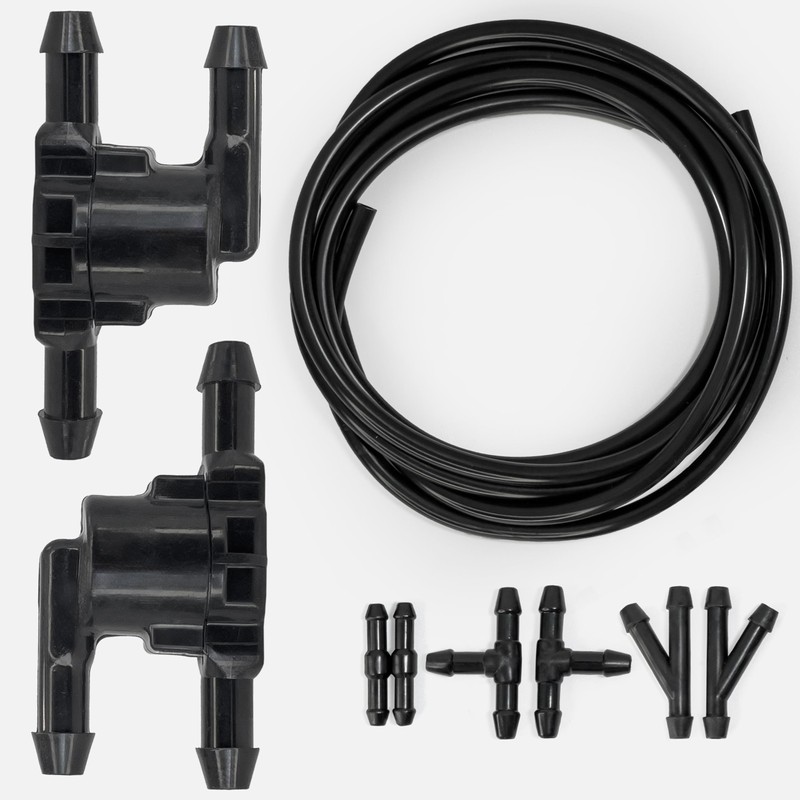 2 PCS 2-Way Windscreen Washer Check valves, Fluid Hose for