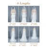 BEAUTELICATE Wedding Bridal Veil with Comb 1 Tier Cut Edge