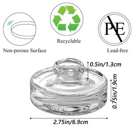 YOUEON 9 Pack Fermentation Glass Weights with Easy Grip Handles for Wide Mouth Mason Jars, Pickling Jars, Glass Fermentation Weights for Fermenting Kit, Sauerkraut, Kimchi and More