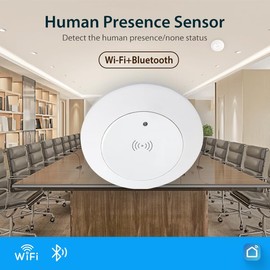 Haozee Human Presence Sensor,2.4 GHz Wi-Fi Required,Smart Mmwave Radar Presence Sensor with Light Switch,Auto-On/Auto-Off,No Hub Needed,for Home Security Home Automation