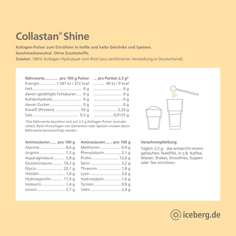 Collastan Shine Premium Collagen Peptides for Skin, Hair, Nails