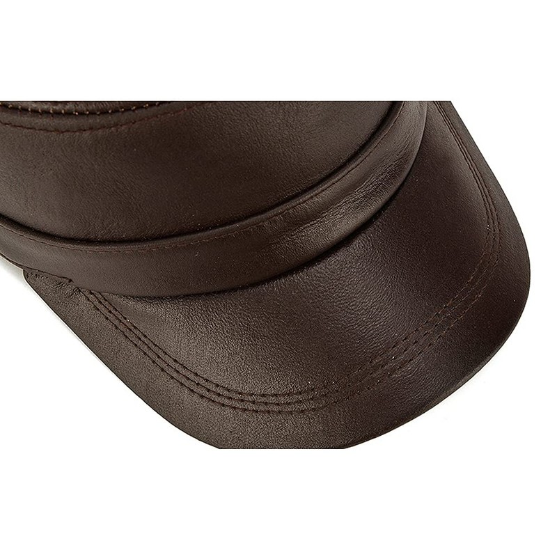 ANMIDA 100% Cowhide Cap, Leather, Work Cap, Men's Cap, Genuine