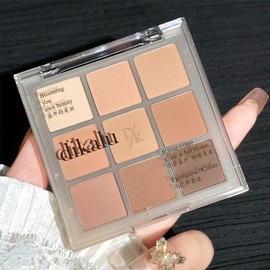 JIMYAUQIN 9-Color Nude Eyeshadow Palette - Highly Pigmented, Matte Finishes, Long-Lasting Waterproof for Women (Cinnamon Latte)